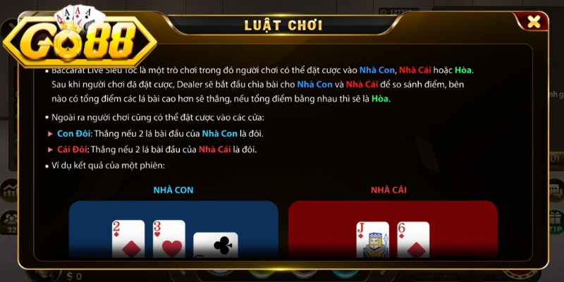 Baccarat Go88: Hướng Dẫn Cách Chơi Cho Mọi Cấp Độ 2 Hướng dẫn cách chơi Baccarat Go88